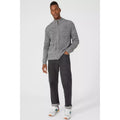 Dark Grey - Pack Shot - Mantaray Mens Twisted Full Zip Cardigan