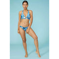 Blue - Lifestyle - Debenhams Womens-Ladies Floral V Detail Bikini Top
