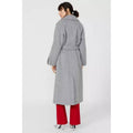 Grey - Back - Principles Womens-Ladies Herringbone Coat