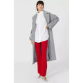 Grey - Side - Principles Womens-Ladies Herringbone Coat