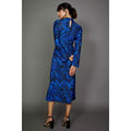 Blue - Back - Principles Womens-Ladies Swirl Flute Midi Dress