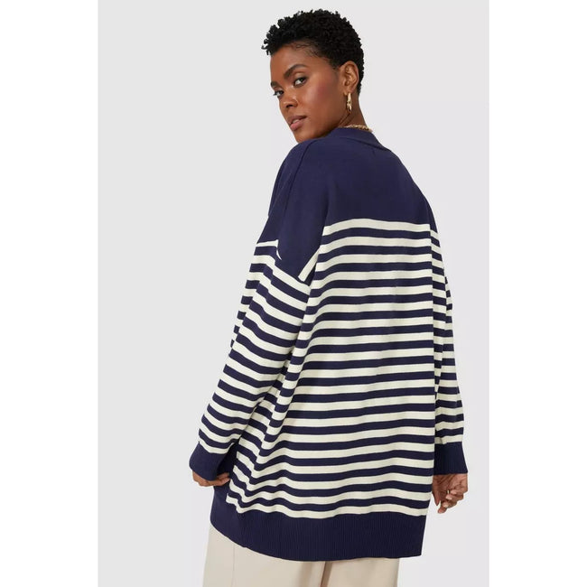 Principles Womens Ladies Striped Knitted Longline Cardigan Discounts on great Brands