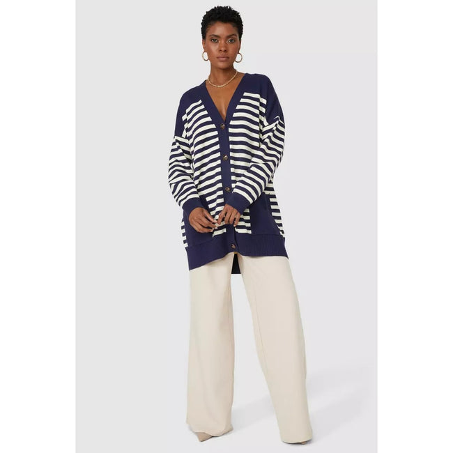 Principles Womens/Ladies Striped Knitted Longline Cardigan | Discounts on  great Brands