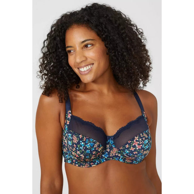 Gorgeous Womens/Ladies Harlan Floral Non-Padded Bra (Pack of 2)