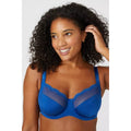 True Blue-Black - Pack Shot - Gorgeous Womens-Ladies Harlan Floral Non-Padded Bra (Pack of 2)