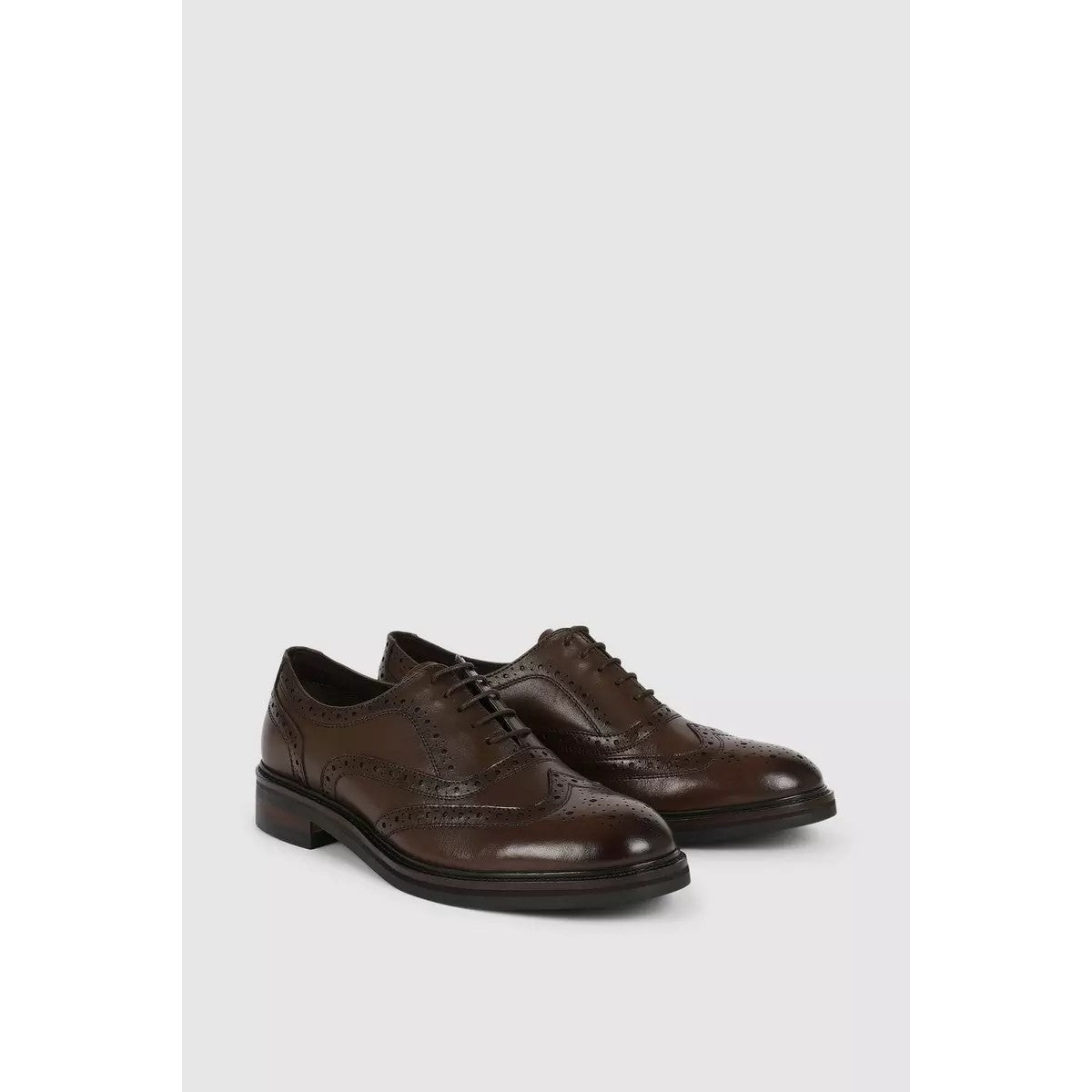 Dark Brown - Lifestyle - Debenhams Mens Howard Leather Brogues