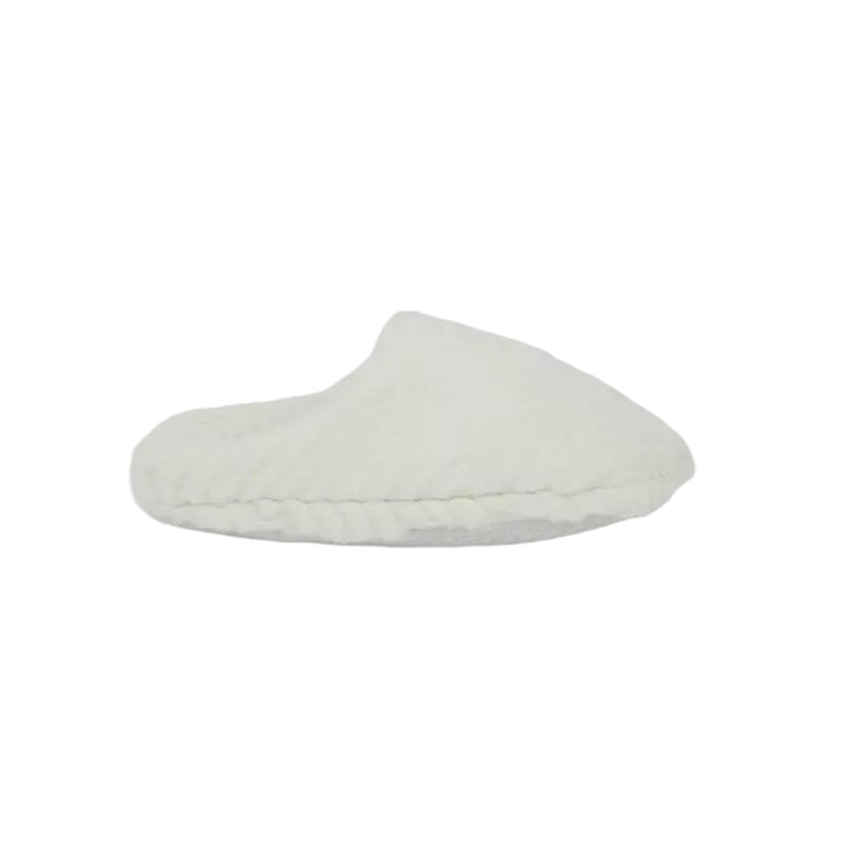 White - Front - Debenhams Womens-Ladies Chevron Fluffy Slippers