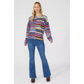 Pink - Lifestyle - Mantaray Womens-Ladies Striped Textured Jumper