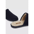Navy - Side - Debenhams Mens Suede Slippers