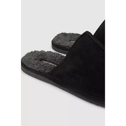 Black - Side - Debenhams Mens Suede Slippers