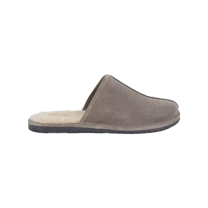 Grey - Front - Debenhams Mens Suede Slippers