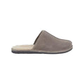 Grey - Front - Debenhams Mens Suede Slippers