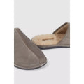 Grey - Side - Debenhams Mens Suede Slippers
