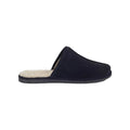 Navy - Front - Debenhams Mens Suede Slippers