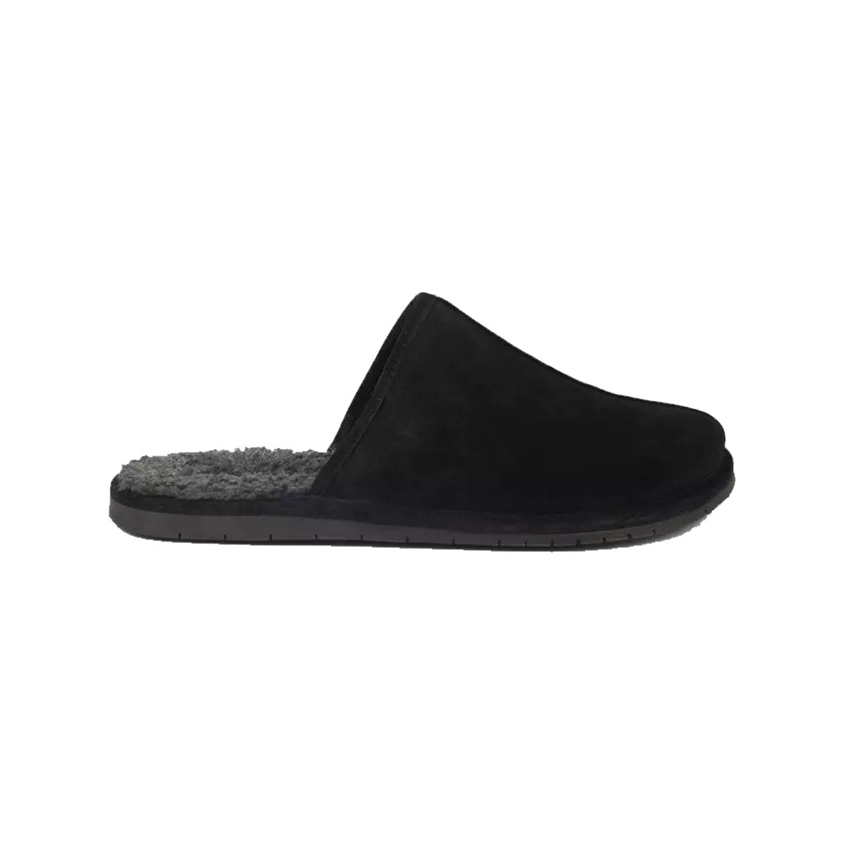 Black - Front - Debenhams Mens Suede Slippers