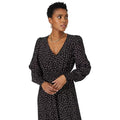 Black - Side - Principles Womens-Ladies Spotted Midi Dress