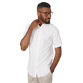 White - Front - Maine Mens Arrow Oxford Short-Sleeved Shirt