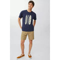 Natural - Pack Shot - Mantaray Mens Slub Textured Cargo Shorts