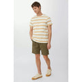 Khaki - Pack Shot - Mantaray Mens Slub Textured Cargo Shorts