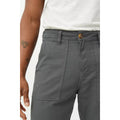 Dark Grey - Side - Mantaray Mens Slub Textured Cargo Shorts