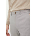 Grey - Side - Maine Mens Stretch Oxford Slim Chinos