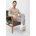 Grey - Pack Shot - Maine Mens Stretch Oxford Slim Chinos