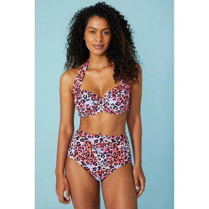 Multicoloured - Lifestyle - Gorgeous Womens-Ladies Animal Print High Waist Bikini Bottoms