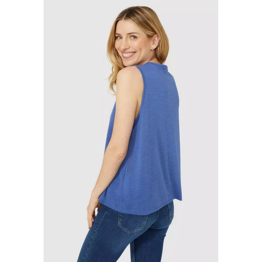 Denim - Back - Mantaray Womens-Ladies Slub Vest Top