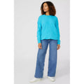 Blue - Lifestyle - Maine Womens-Ladies Exposed Seams Knitted Jumper