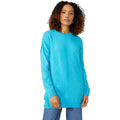 Blue - Front - Maine Womens-Ladies Exposed Seams Knitted Jumper