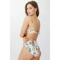 White - Back - Debenhams Womens-Ladies Floral Underwired Bikini Top