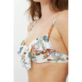 White - Side - Debenhams Womens-Ladies Floral Underwired Bikini Top