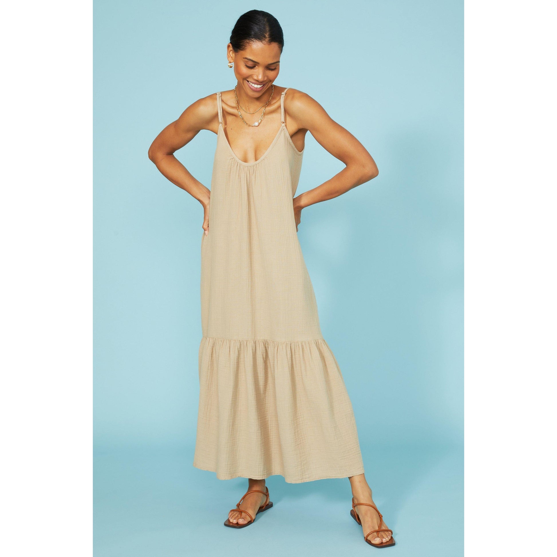 Debenhams Womens/Ladies Crinkled Beach Maxi Dress – Universal Textiles