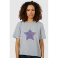 Grey Marl - Front - Maine Womens-Ladies Star T-Shirt