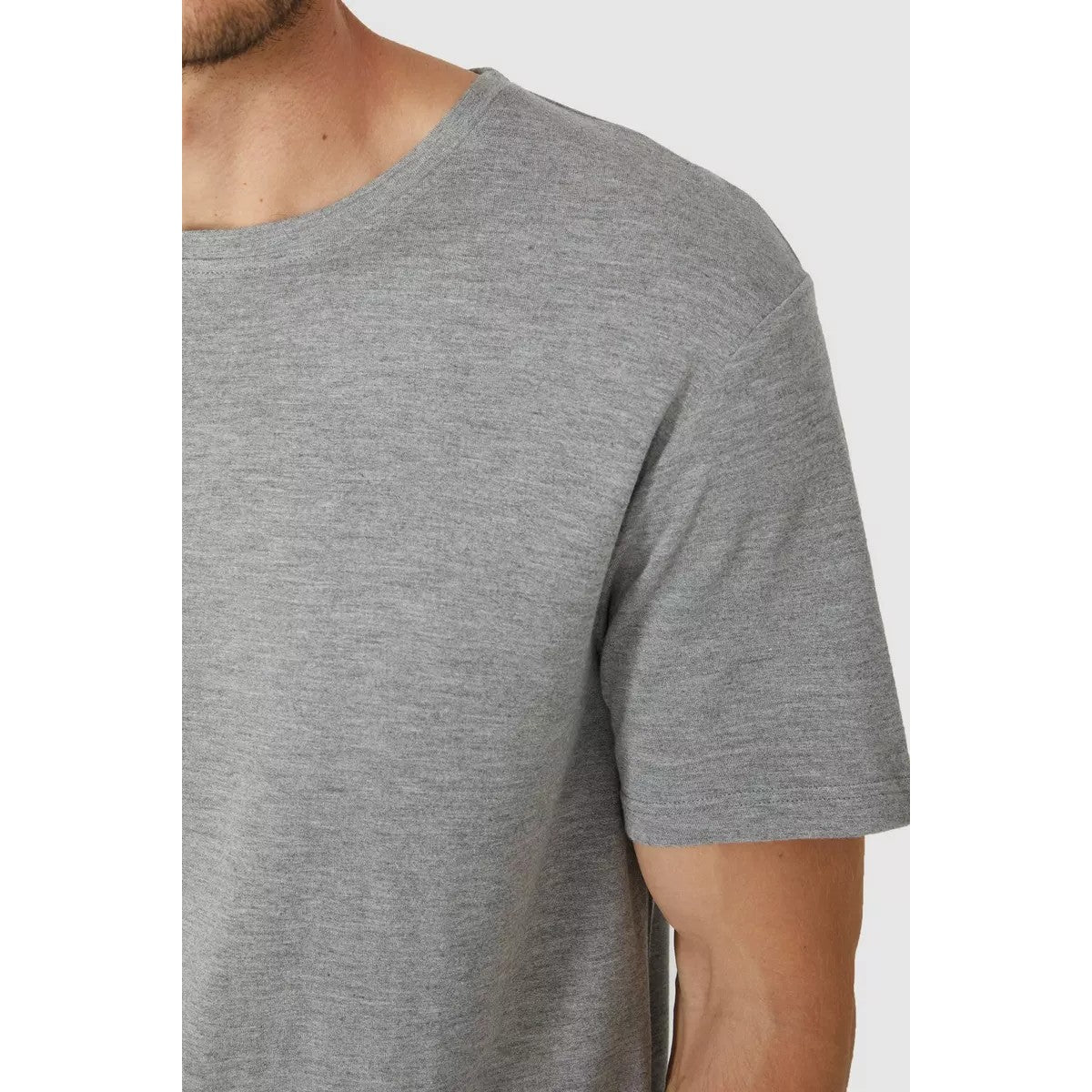 Light Grey - Side - Debenhams Mens Soft Touch Short-Sleeved T-Shirt