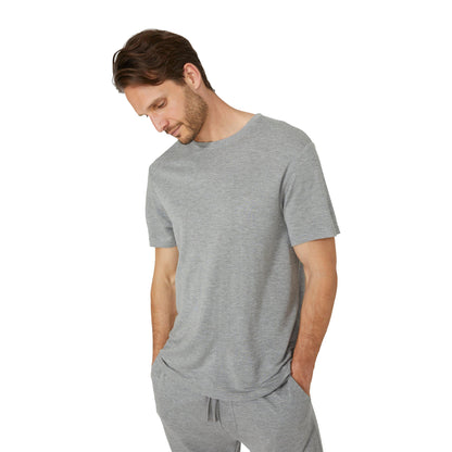 Light Grey - Front - Debenhams Mens Soft Touch Short-Sleeved T-Shirt