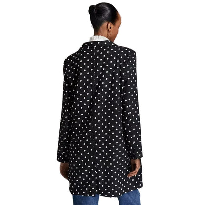Black - Back - Principles Womens-Ladies Polka Dot Blazer