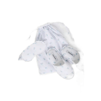 White - Front - Debenhams Womens-Ladies Floral Slippers Set