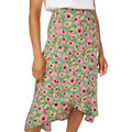 Green - Front - Maine Womens-Ladies Flowers Mock Wrap Skirt