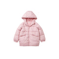 Pink - Front - Blue Zoo Girls Asymmetric Puffer Jacket