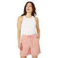 Pink - Front - Mantaray Womens-Ladies Chambray Waist Tie Shorts