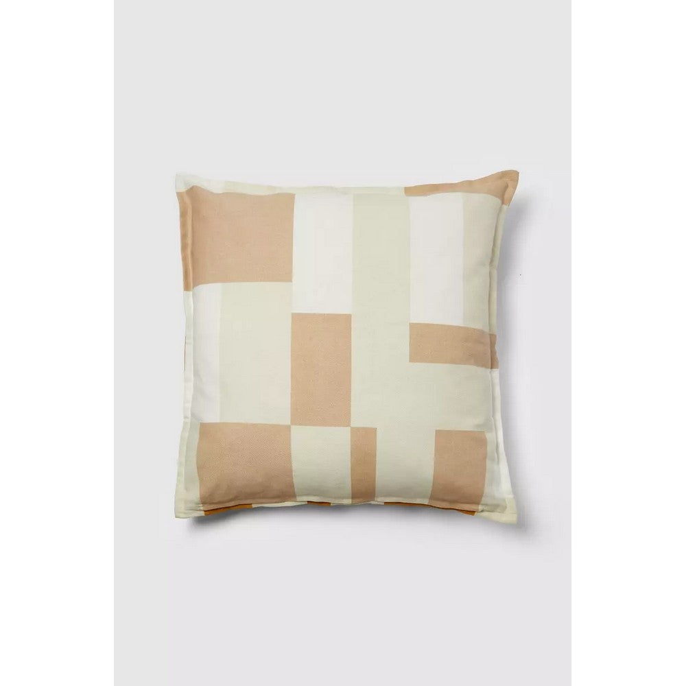 Yellow-White - Back - Debenhams Pablo Reversible Filled Cushion