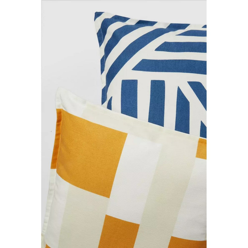 Yellow-White - Lifestyle - Debenhams Pablo Reversible Filled Cushion