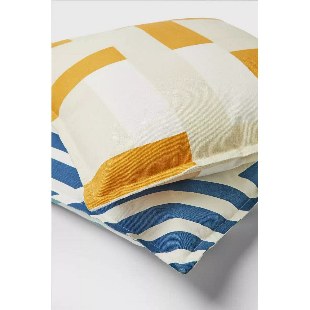 Yellow-White - Pack Shot - Debenhams Pablo Reversible Filled Cushion