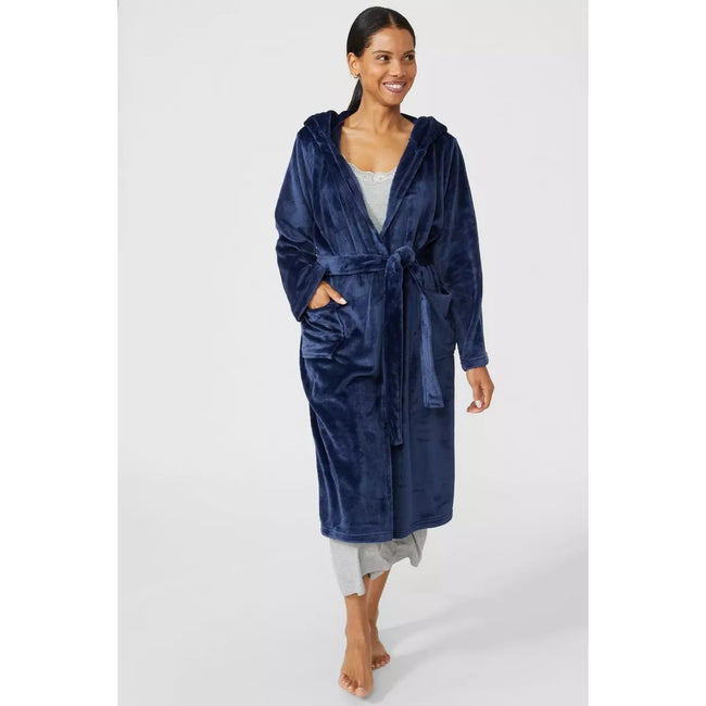 Debenhams Womens Ladies Sleek Hooded Nightwear Robe Discounts on