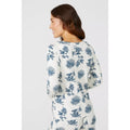 Ivory - Back - Debenhams Womens-Ladies Floral Viscose Long-Sleeved Pyjama Top