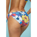Red-Blue-White - Back - Debenhams Womens-Ladies Floral Knotted Strap Bikini Bottoms