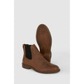 Dark Tan - Side - Mantaray Mens Heritage Leather Chelsea Boots