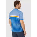 Blue - Back - Maine Mens Highlight Stripe Polo Shirt
