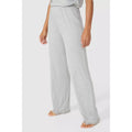Grey Marl - Side - Debenhams Womens-Ladies Viscose Lace Lounge Pants
